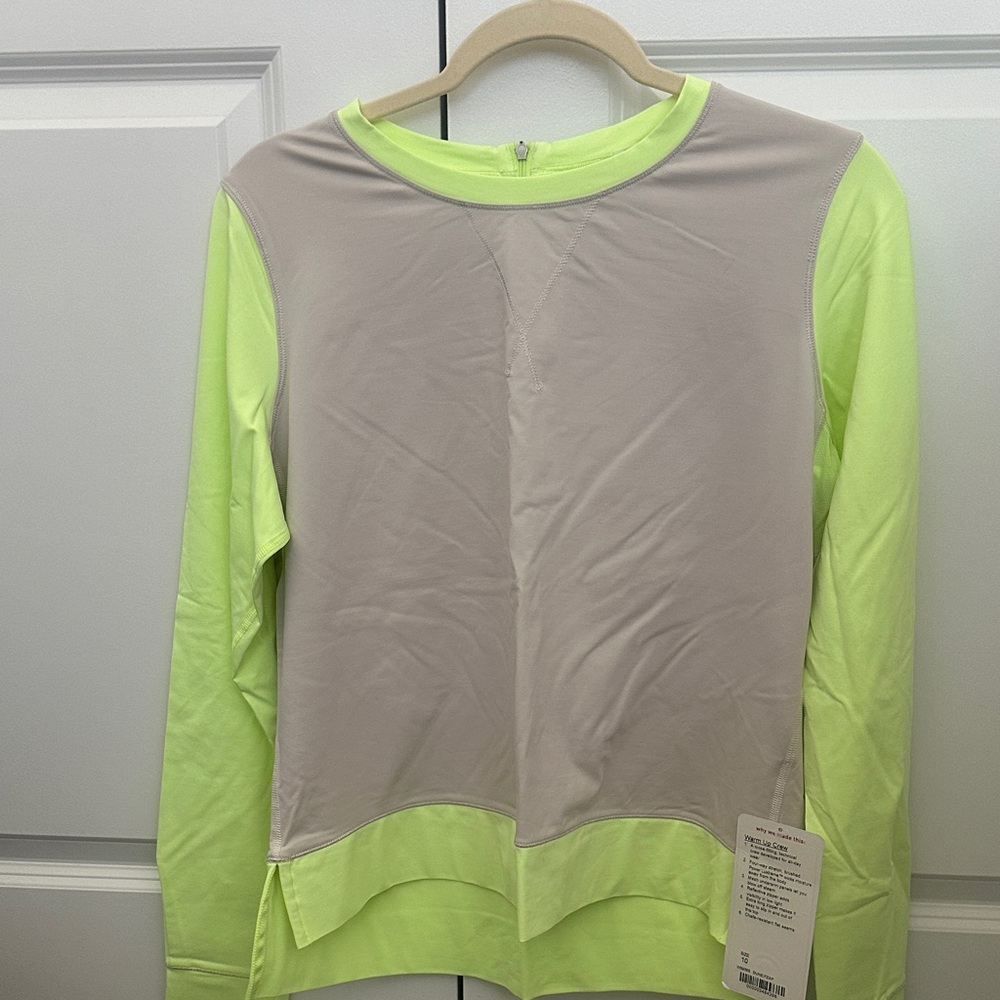 lululemon athletica Neon Green and Gray Sweatshirt